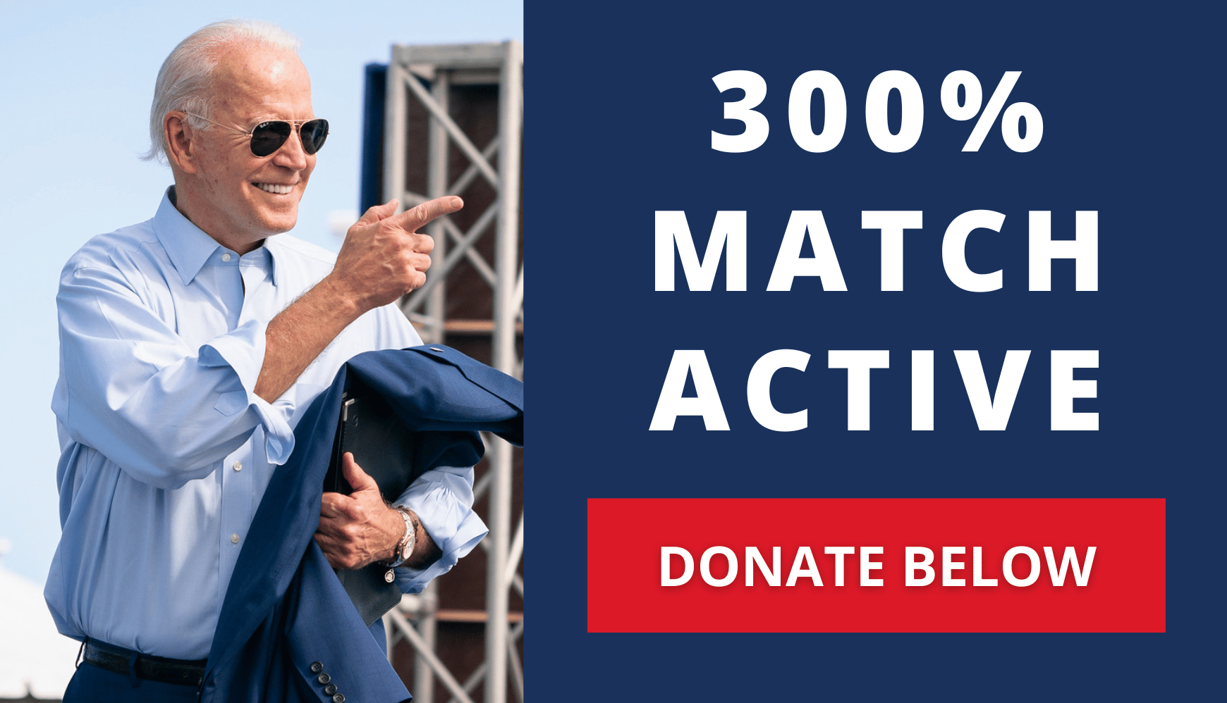 300% MATCH UNLOCKED.  Donate Now! 